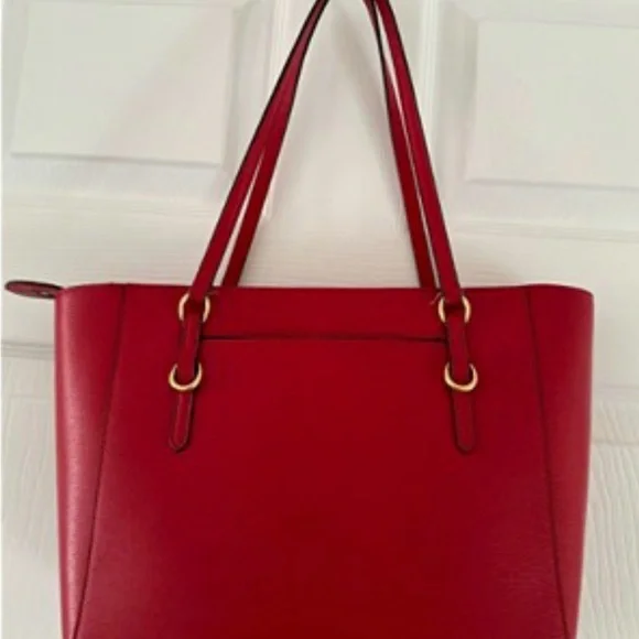 Ralph Lauren Red Leather Tote Bag - Picture 5 of 6